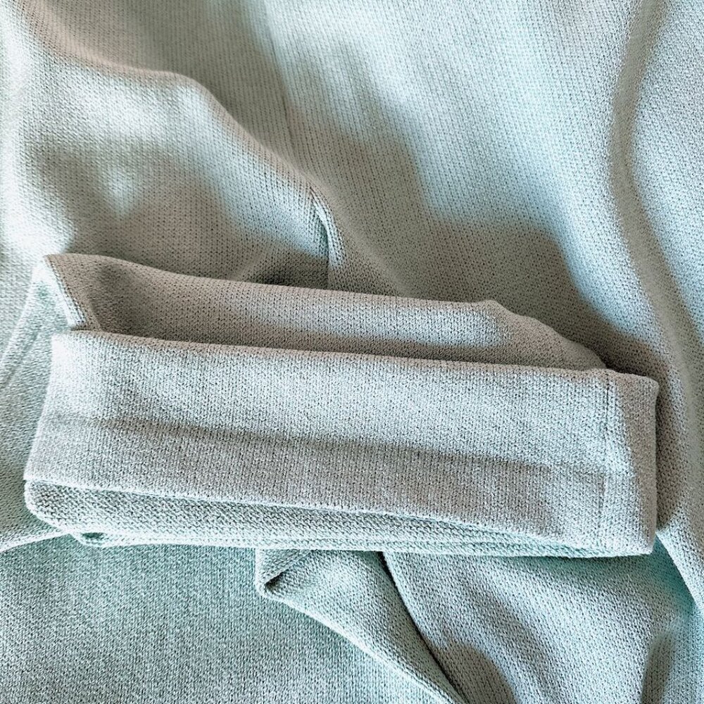 ST JOHN COLLECTION SPORT CHENILLE MINT GREEN MATCHING WIDE LEG PANTS SZ M 6 - Picture 15 of 16